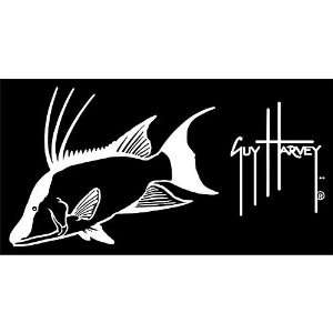  Guy Harvey Signature Hogfish Med White Decal WHITE