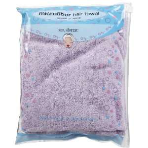  Spa Sister Microfiber Hair Towel, Lavender Beauty