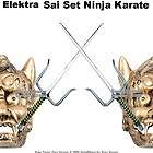 Set of 2 19 Octagon Sai Set Ninja Karate w/ CP Holder