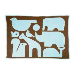  Animals Chocolate Graphic Knit Blanket Baby