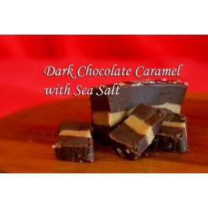 Homemade Dark Chocolate Caramel Sea Salt Fudge Half Pound  