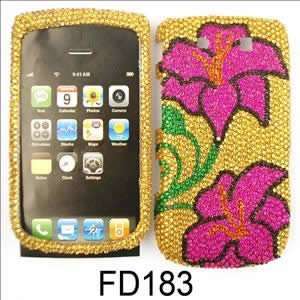 CELL PHONE CASE COVER FOR BLACKBERRY TORCH 9800 RHINESTONES 2 PINK 