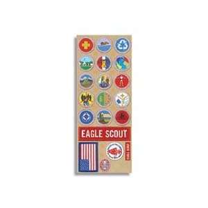  Boy Scouts Of America Embossed Stickers, Eagle Scout Merit Badges 