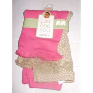  Carters Just One You 2 Pk Pants 9 Months Pink & Brown Dots Baby