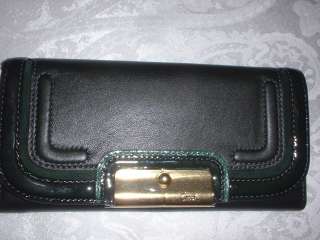   Kristin Spectacular Leather Slim Envelope Wallet Clutch Pine 46005