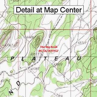  USGS Topographic Quadrangle Map   The Big Knoll, Arizona 