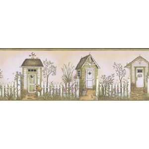  Victoriana Outhouse Wallpaper Border