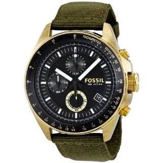   Fossil Mens CH2781 Nylon Analog with Black Dial Watch Fossil