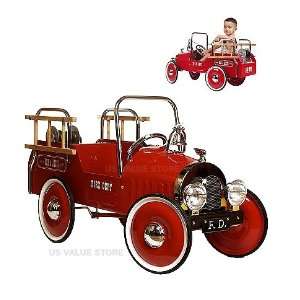  Jalopy Model 1929 Pedal Fire Truck   Red Baby