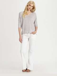   striped linen top $ 168 00 1 wide leg jeans was $ 138 00 51 75