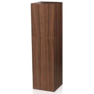    Walnut Wood Veneer Spot Lighted Display Pedestal