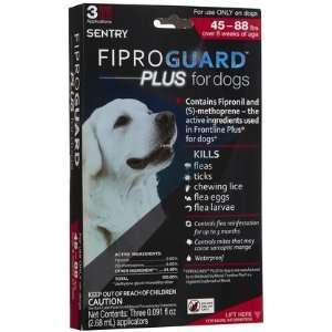   Fiproguard Plus Flea & Tick Topical for Dogs 45 88 lbs (Quantity of 1