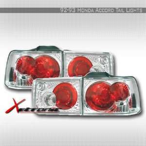  92 93 Honda Accord 4 door Tail Lights   Chrome (pair 