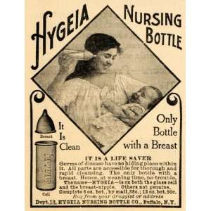  1911 Ad Hygeia Nursing Bottle Company Buffalo Baby Milk 