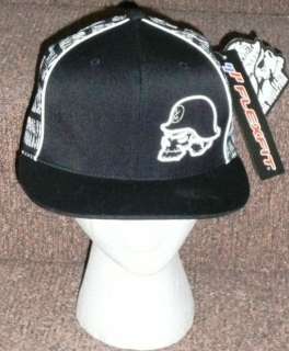 Metal Mulisha Flexfit Hat/Cap Black White Skull NEW  