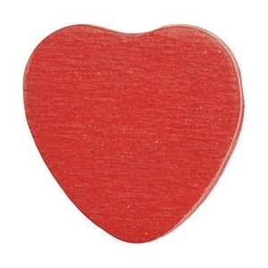 The New Image Group Wood Shapes Standard Heart Red 1/2X1 