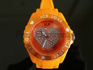   top brand 13 colors ice LOVE HEART watch fashion jelly watch  