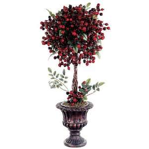   Francisco Berry Round Christmas Topiary in Urn #XBZ698