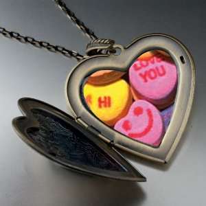  Valentine Heart Halloween Candy Large Pendant Necklace 