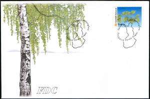 Finland FDC 2002, Tree, European Birch (Betula Pendula)  