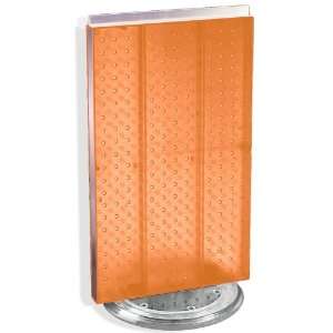   Pegboard Two Sided Counter Display, Orange Translucent Pegboard Home