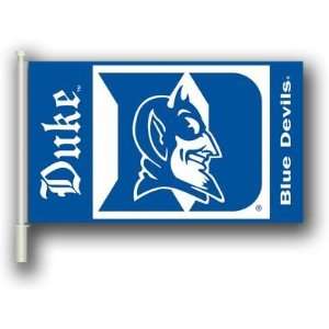  NCAA Duke Blue Devils 11x18 Car Flags with Bracket ( Set 