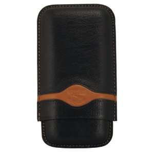   Turino Black & Tan Leather Travel Case 