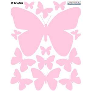   Pink Peel & Stick Wall Appliques for Girls Room Decor