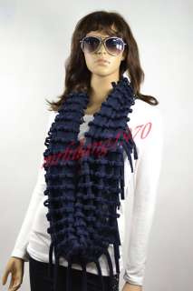 Chic Circle Knit Fluffy Loop Infinity Scarf with Fringe  