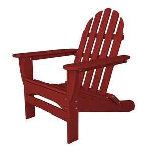   Outdoor Patio Adirondack Chair   Candy Apple Red Patio, Lawn & Garden