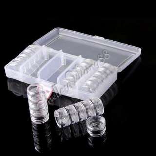 Plastic Bead Box Case Organizer w/25 Clear Stackable Containers