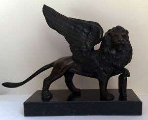 Winged Lion of St. Mark Venice BRONZE Sculpture Statue  