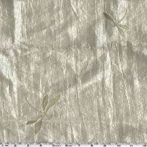 54 Wide Iridescent Lightweight Taffeta Dragonfly Cream/Sage Fabric 