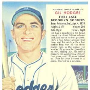 Gil Hodges 1955 Red Man Tobacco Card 
