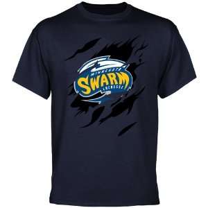  Minnesota Swarm Swoop T Shirt   Navy Blue Sports 