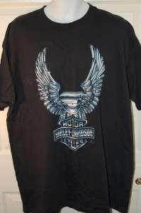 Harley Davidson XL Mens Shirt X Large Black Tee CHROME  