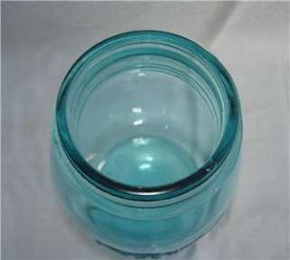 Vtg QUART Blue Aqua Glass Ball Perfect Mason Canning Fruit Jar Rare 
