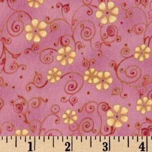  44 Wide Nouveau Riche Fleur Rose Fabric By The Yard 