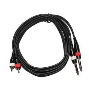   Four 10 Feet RCA to 1/4 Audio Patch Cable Adapter Cords Electronics