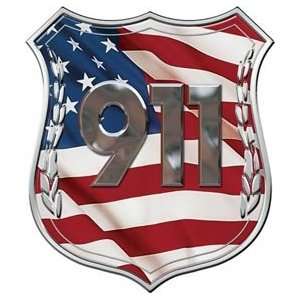 911 Police Decal   4 h   REFLECTIVE