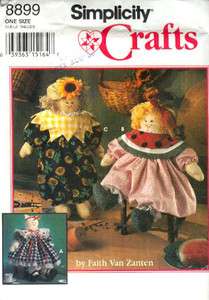 Simp 8899 OOP Stuffed Dolls, Cat and Clothes Pattern  