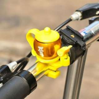   Bicycle Teapot Type Yellow Aluminum alloy Handlebar Bell Loud  