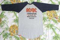 AC/DC Vintage Concert SHIRT 80s TOUR T RARE ORIGINAL 1982 Raglan 