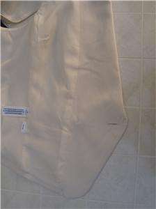 Victor Womens 52% Silk Linen Vest 12 Suit Dress Shirt Ivory Cream 