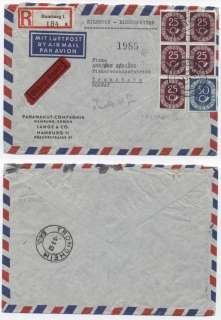 GERMANY,T4184, REG. EXPR. AIRMAIL COVER TO NORWAY 1952  