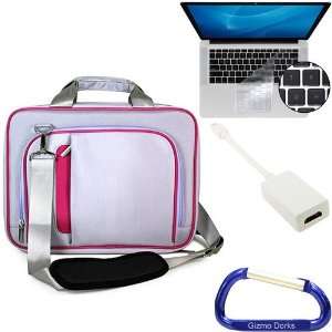 Pink Apple MacBook Pro 15.4 Inch Laptop Shoulder Strap Carrying Case 