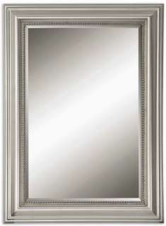 Stuart Silver Rectangular Beveled Wall Mirror  