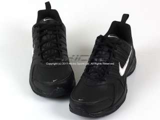 Nike T Lite 9 Leather Black/White Metallic Silver Lace Up Training 