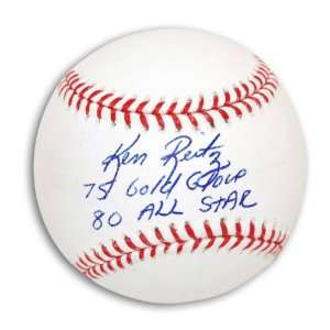  Ken Reitz Autographed Baseball   with 80 All Star 
