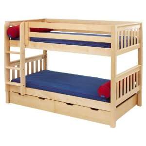  Maxtrix Bare Bone Twin Size Low Bunk 4 x Low Slat Bed with 